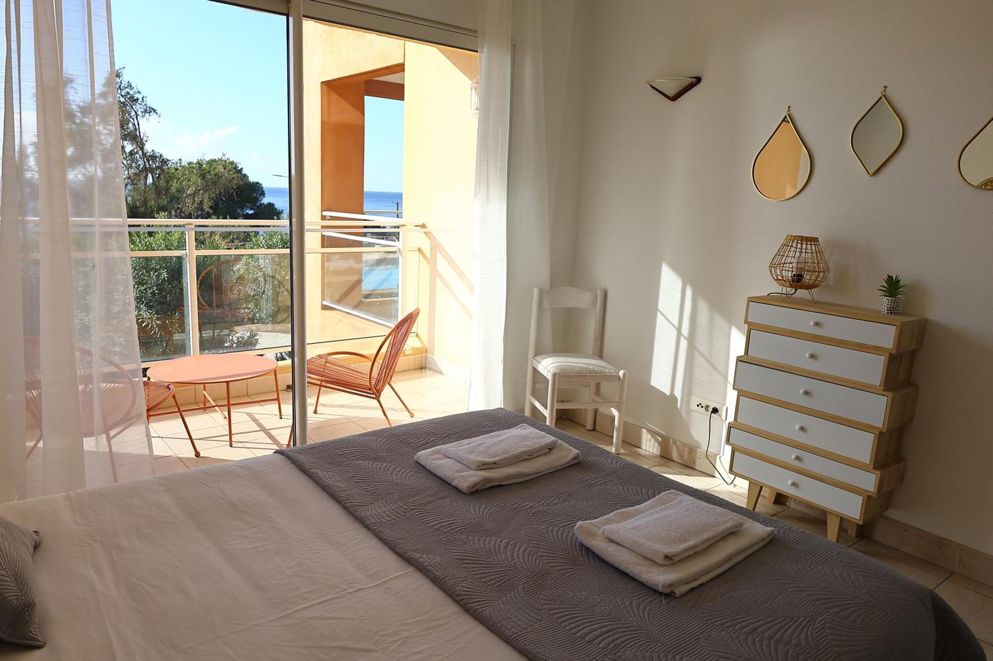 Superbe T2 Vue Mer - Piscine & Plage A 100M อฌักซิโอ้ ภายนอก รูปภาพ