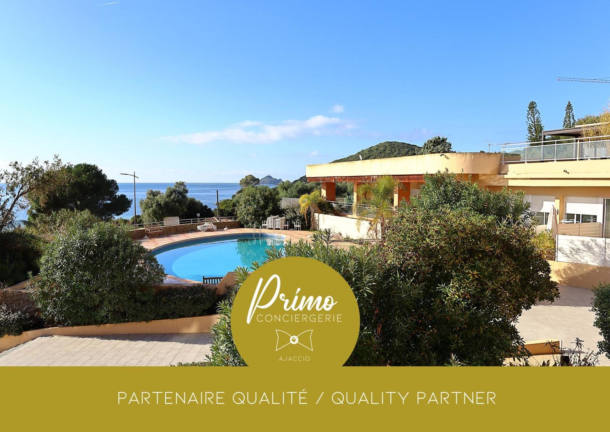 Superbe T2 Vue Mer - Piscine & Plage A 100M อฌักซิโอ้ ภายนอก รูปภาพ
